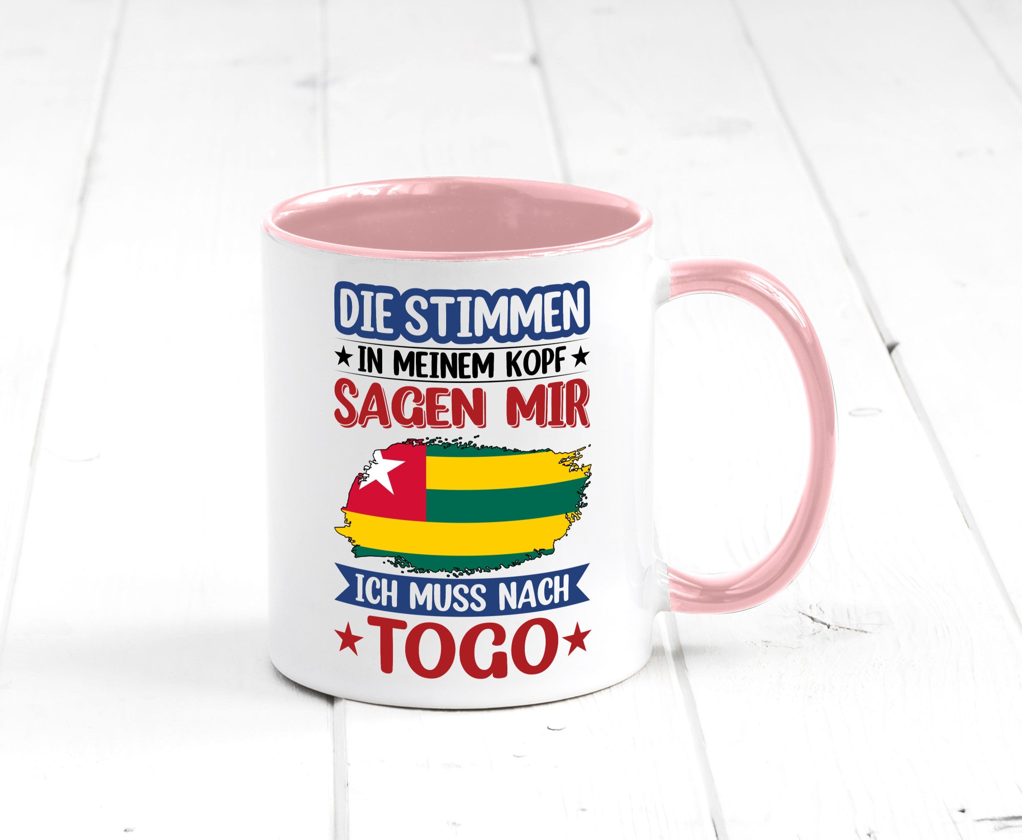 Togo | Urlaub Stimmen in meinem Kopf Traumland Humor Geschenkidee Tasse