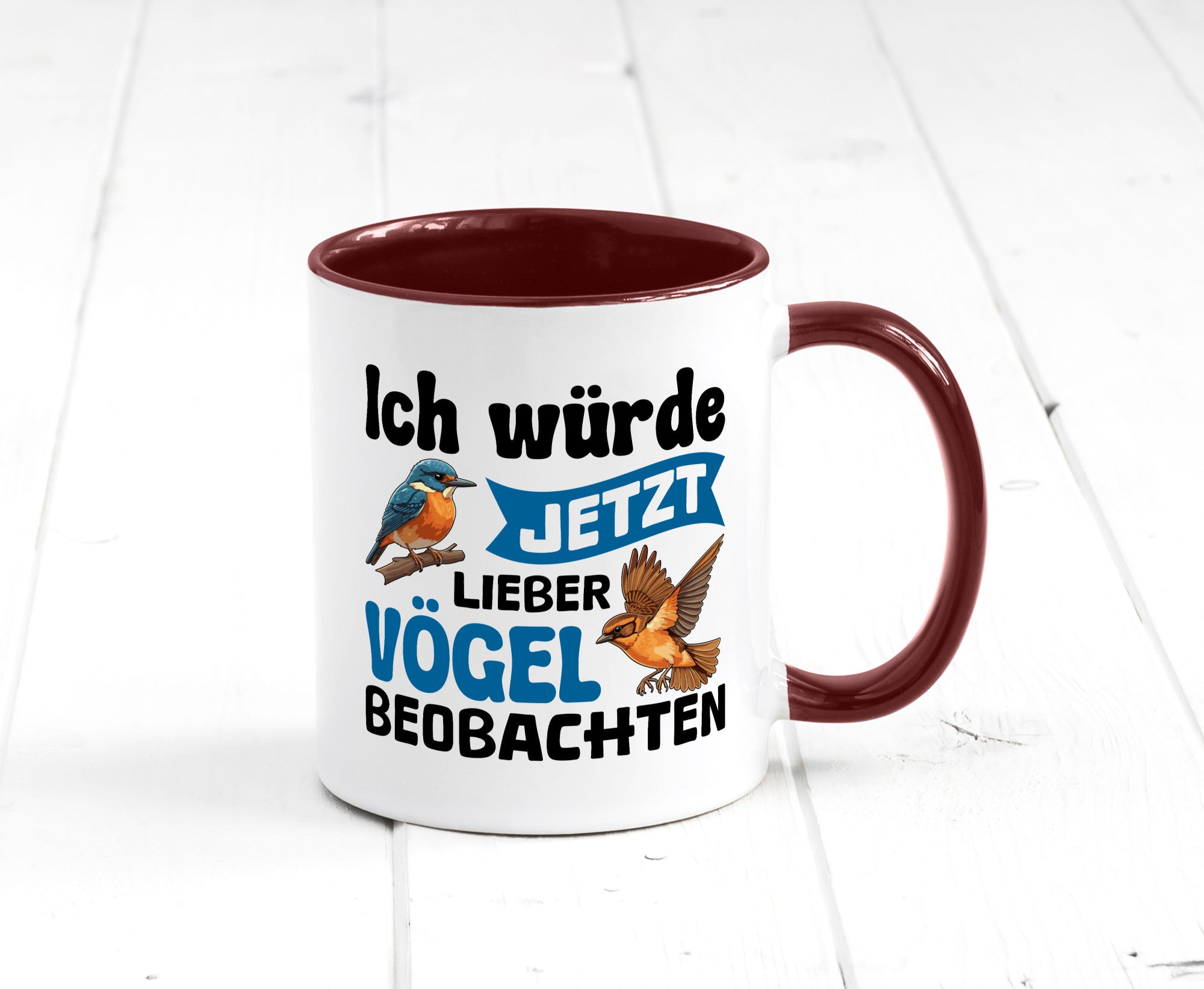 Vögel beobachten | Vogel lustig Humor Geschenkidee Geschenk Tasse