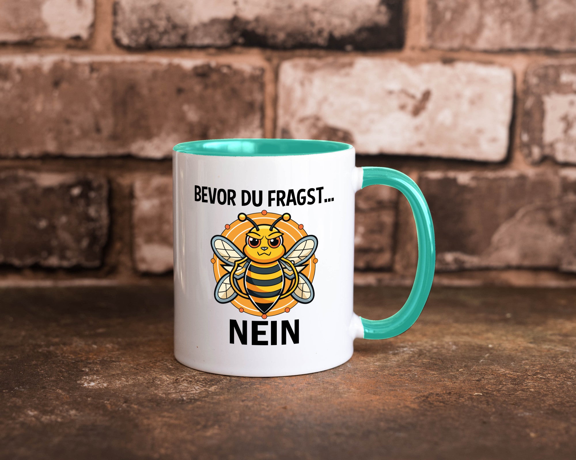 Bevor du fragst... Nein | Hummeln v2 lustig Humor Geschenkidee Geschenk Tasse