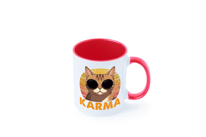 Vintage Katze | Karna Coole lustiger Spruch Geschenk Tierliebhaber Humor Tasse