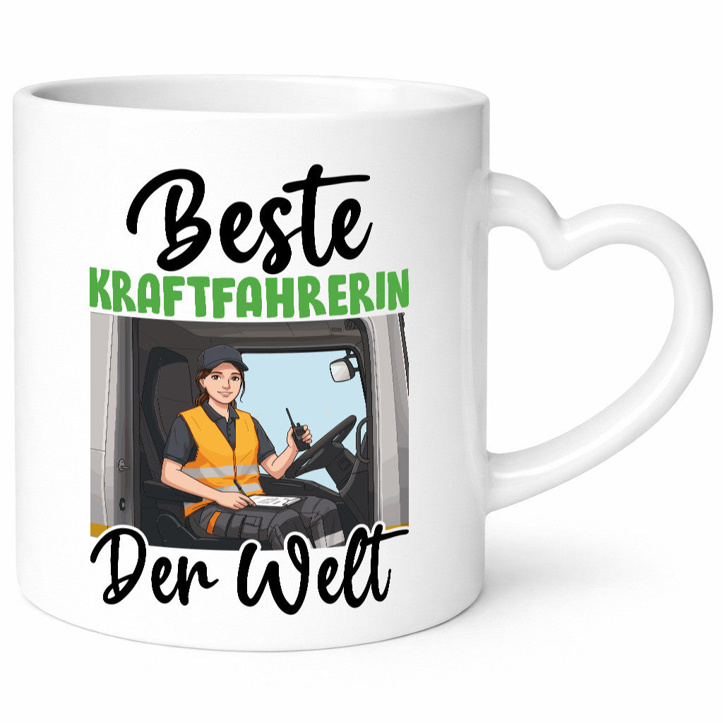 Beste Kraftfahrerin | Lastwagen LKW Geschenkidee Humor Tasse