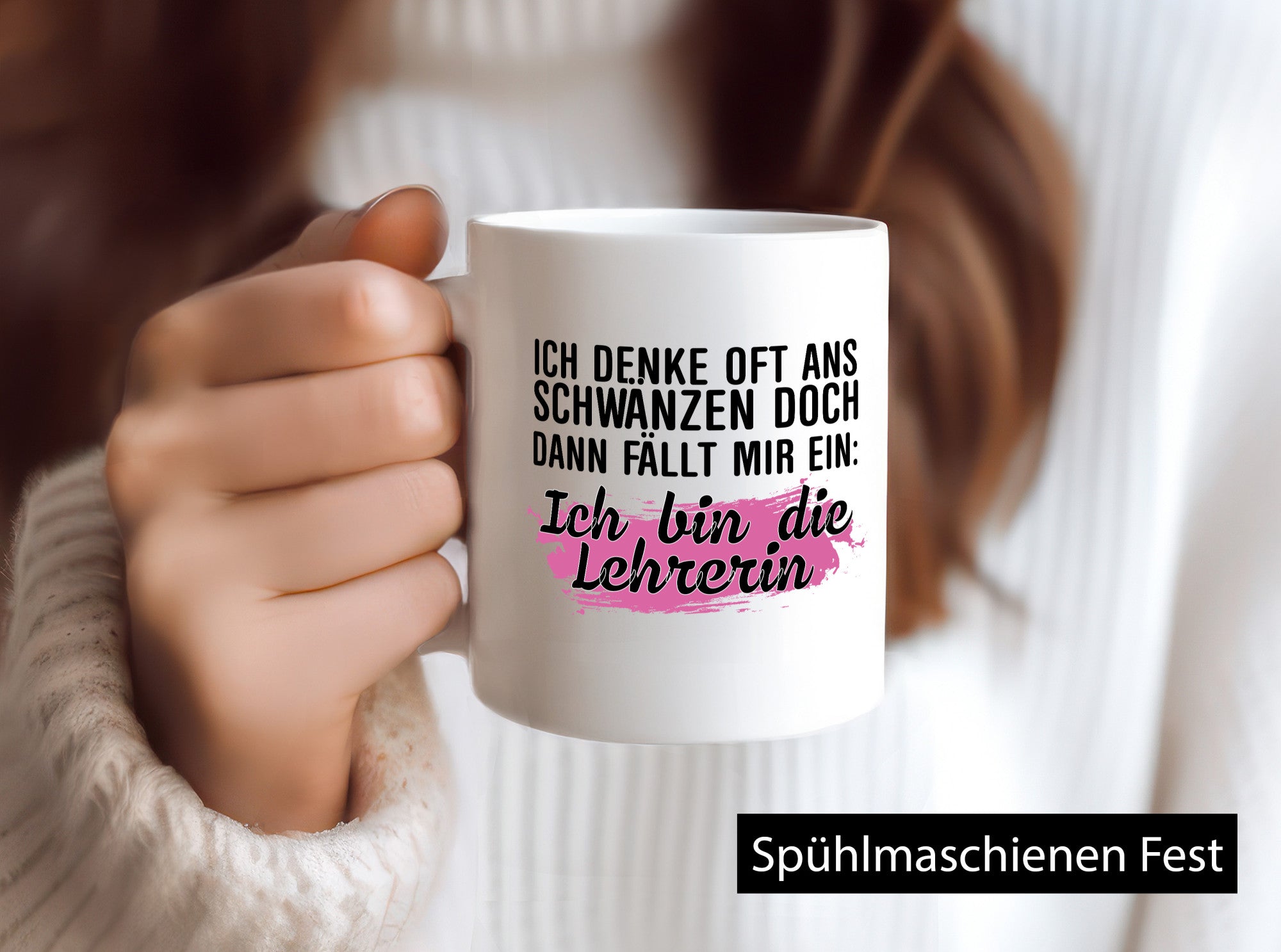 Ich bin die Lehrerin | Beruf Tasse Schule Humor lustiger Spruch Geschenk Arbeit
