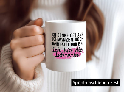 Ich bin die Lehrerin | Beruf Tasse Schule Humor lustiger Spruch Geschenk Arbeit