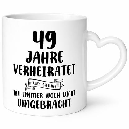49 Jahre Verheiratet, immer noch am Leben! Humor Geschenkidee Tasse