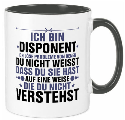 Löse Probleme: Disponent | Zuteiler v2 Humor Geschenkidee Tasse