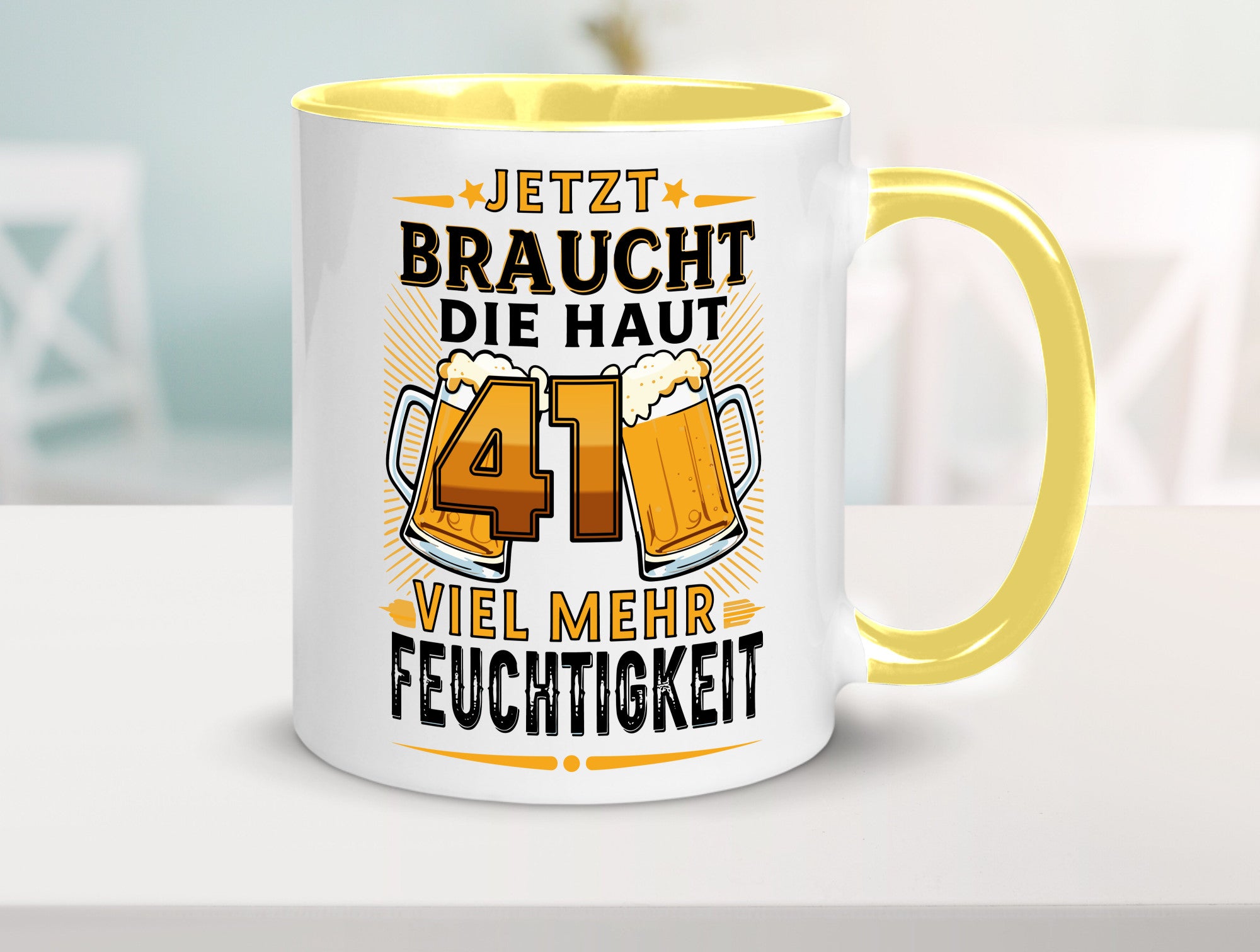41 braucht die haut mehr Feuchtigkeit | 41. Geburtstag Geschenkidee Humor Tasse