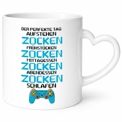 Der perfekte Tag | Zocker Tasse Gamer Witz Humor lustig Geschenkidee Geschenk