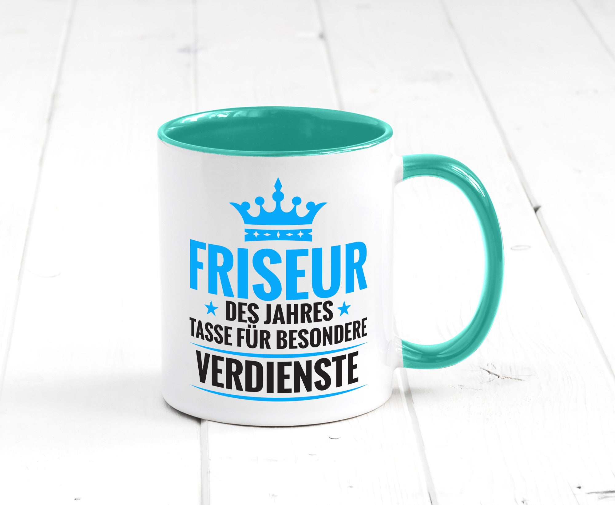 Besonderer Verdienst: Friseur | Frisör Geschenkidee Humor Tasse