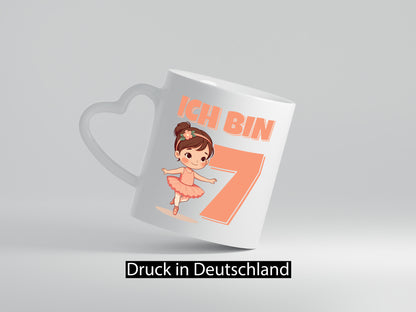 7 Geburtstag | Jahre Ballerina Mädchen Ballet Humor Geschenkidee Tasse