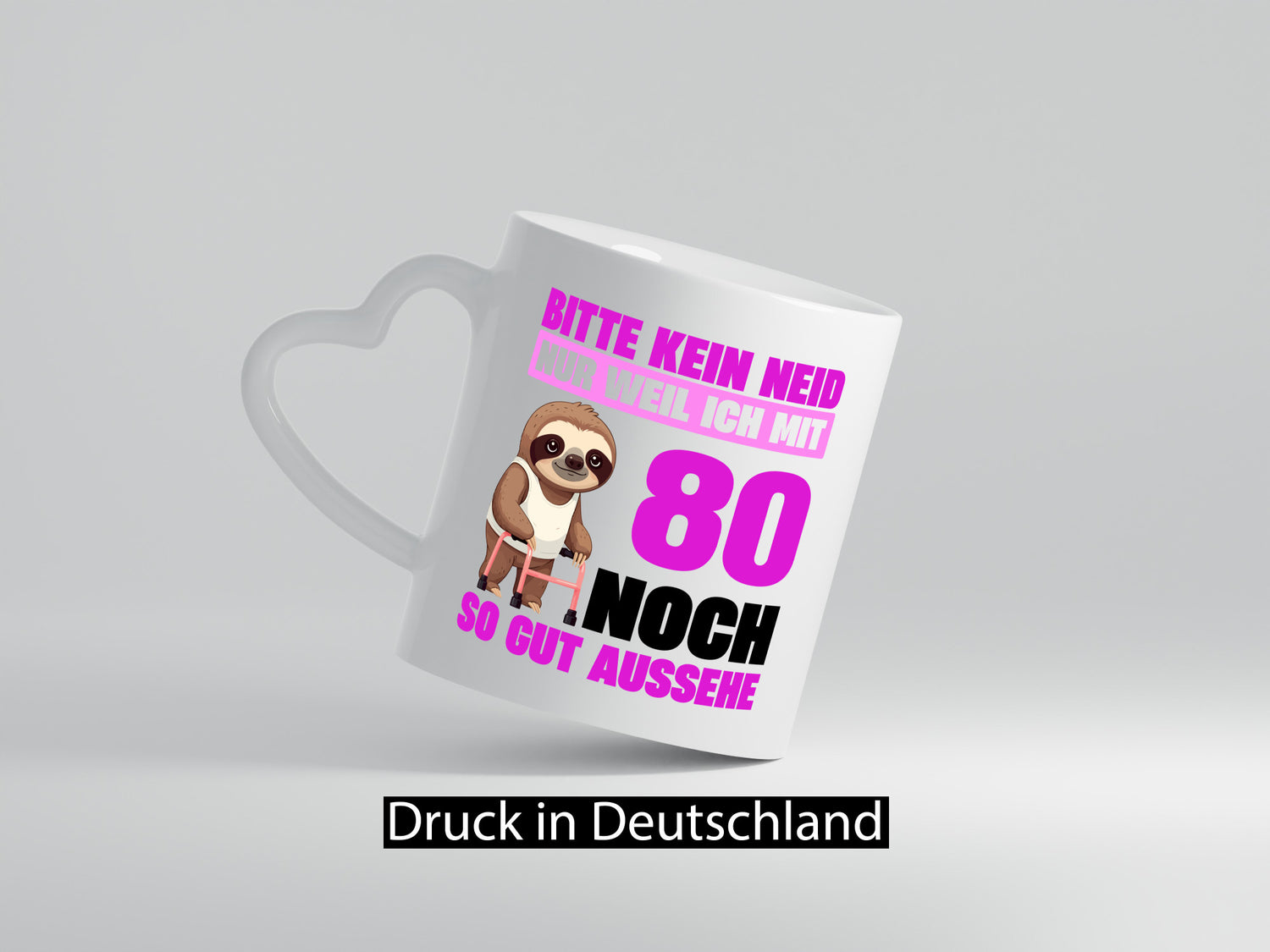80. Geburtstag | Bitte kein neid Faultier 80 Jahre v2 Geschenk Geschenkidee