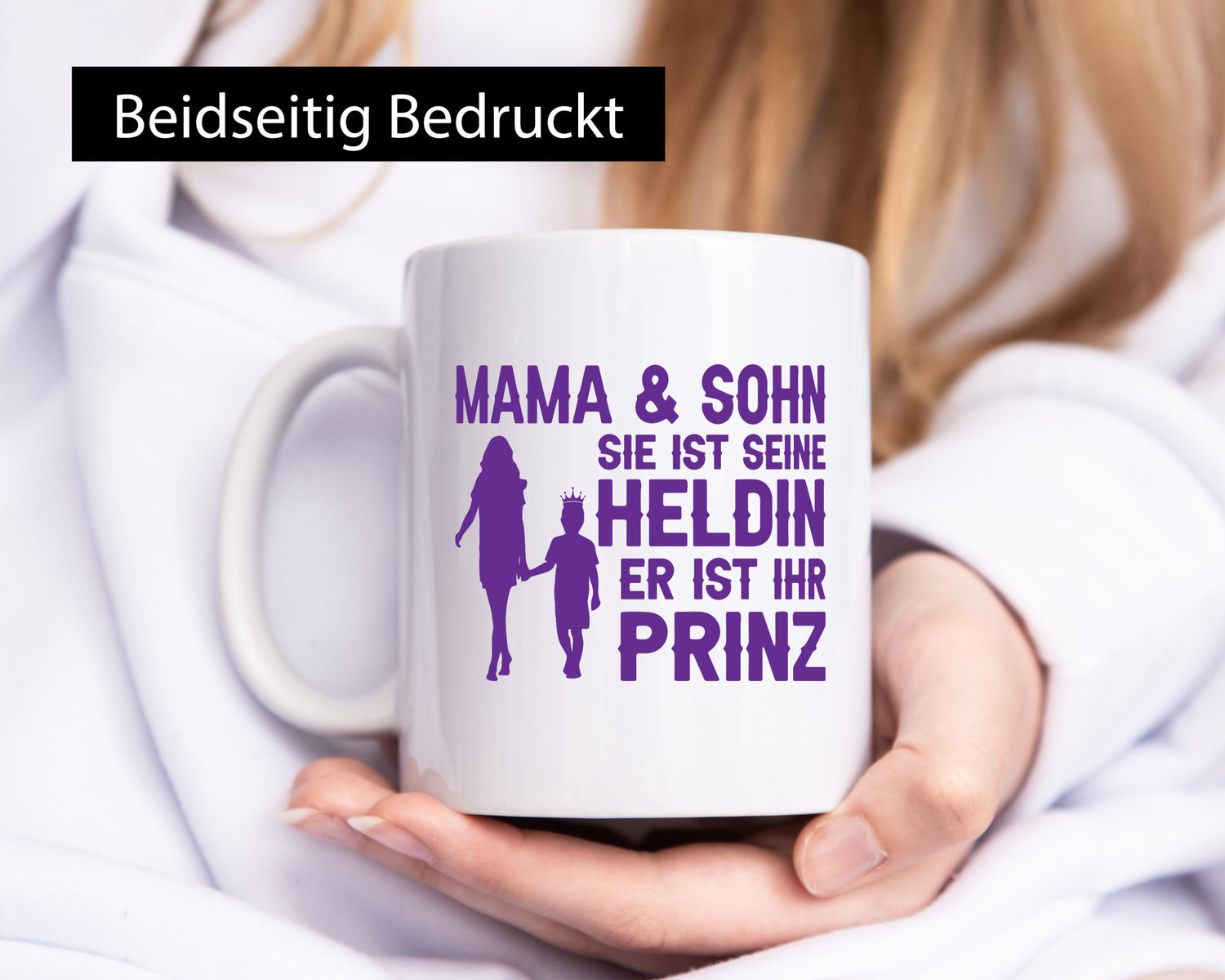 Mama &amp; Sohn | Helding Prinz Mutterliebe Geschenkidee Familie Humor Tasse