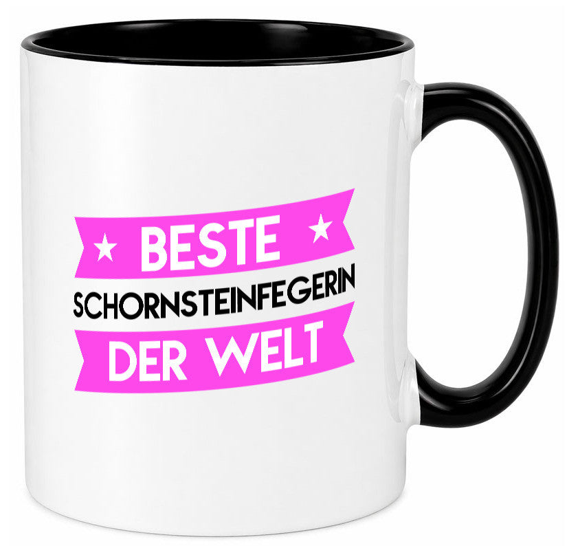 Beste Schornsteinfegerin | Kaminkehrer Handwerk lustig Humor Geschenkidee Tasse