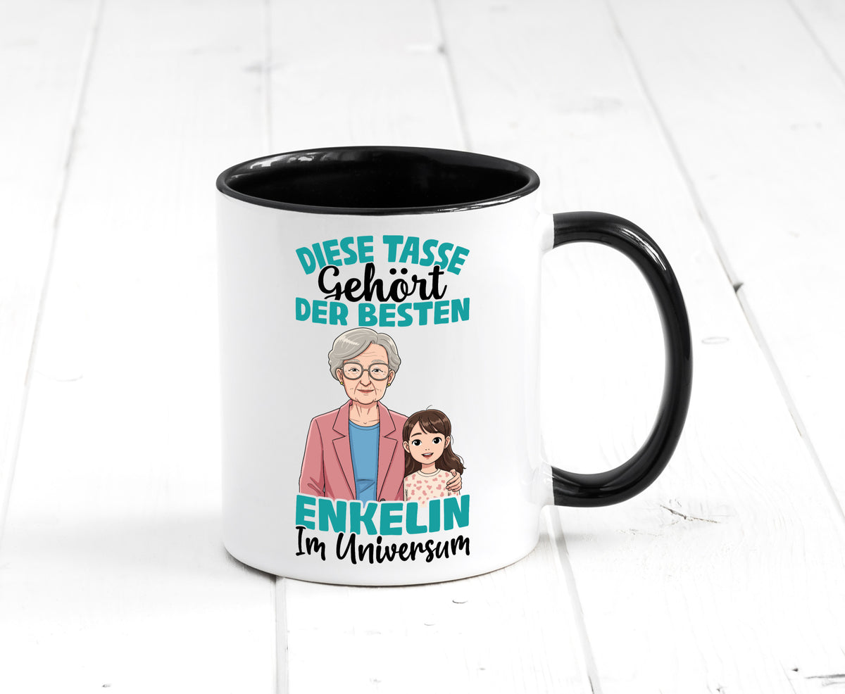Im Universum: Enkelin | Opa Oma Großmutter Großvater Geschenk Familie Tasse