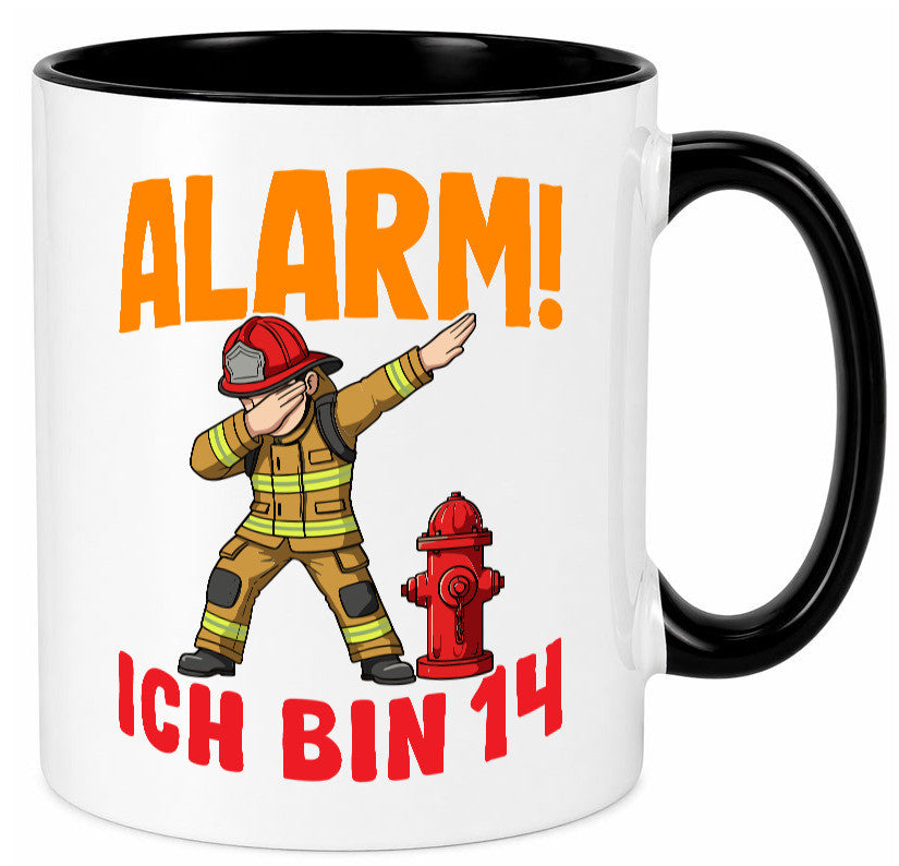 14. Geburtstag | 14 Jahre Feuerwehr Junge lustiger Spruch Geschenk Geschenkidee Tasse
