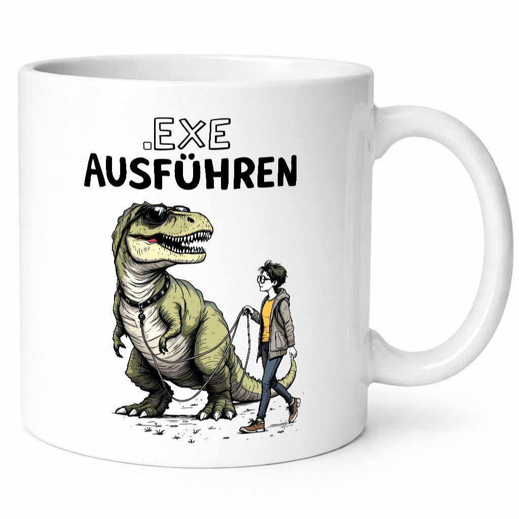 Exe ausführen | Programmierer Infomatiker v2 Geschenkidee Familie Humor Tasse
