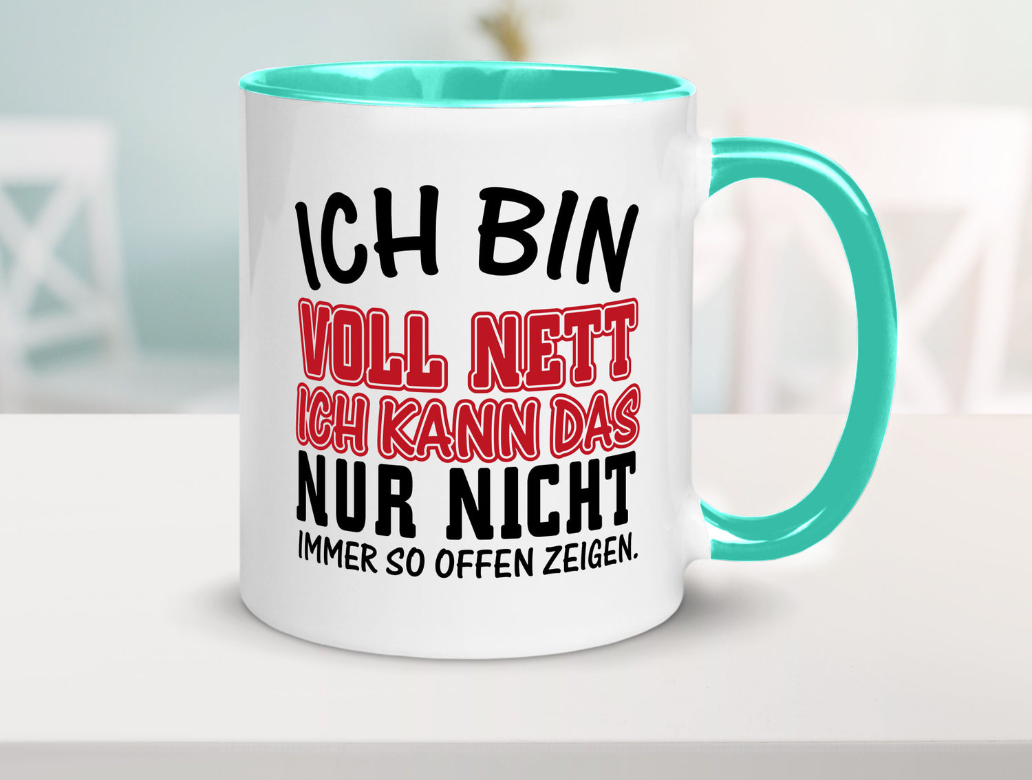 Ich bin voll nett Geschenkidee Humor Tasse