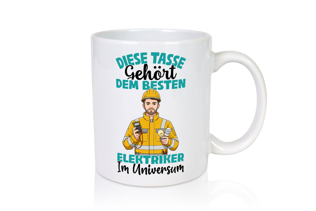 Im Universum: Elektriker | Elektronik Elektrotechnik Geschenkidee Humor Tasse
