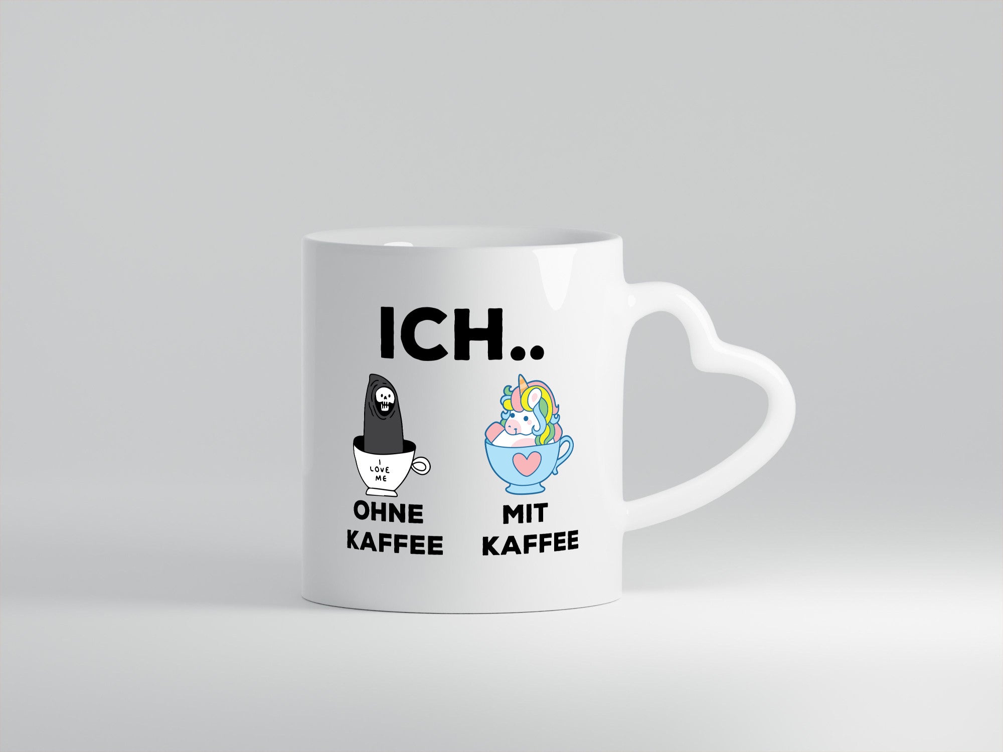 Ich Ohne Kaffee mit | Einhorn lustig Humor Geschenkidee Geschenk Tasse