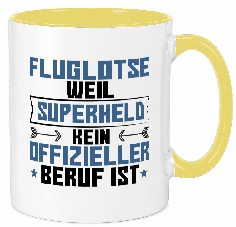 Superheld Fluglotse | Flugverkehr Flughafen Humor Geschenkidee Tasse