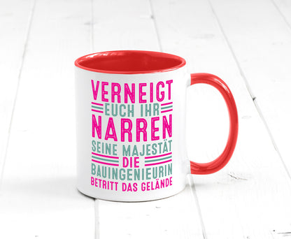 Verneigt euch: Bauingenieurin | Ingenieurin Geschenkidee Humor Tasse