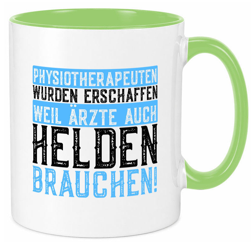 Physiotherapeut | Helden Therapeutin lustiger Spruch Humor Geschenkidee Tasse