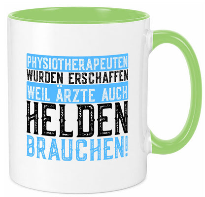 Physiotherapeut | Helden Therapeutin lustiger Spruch Humor Geschenkidee Tasse