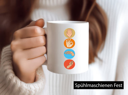 Taucher Tasse | Handzeichen Symbole Tauchen Hobby Humor Geschenkidee