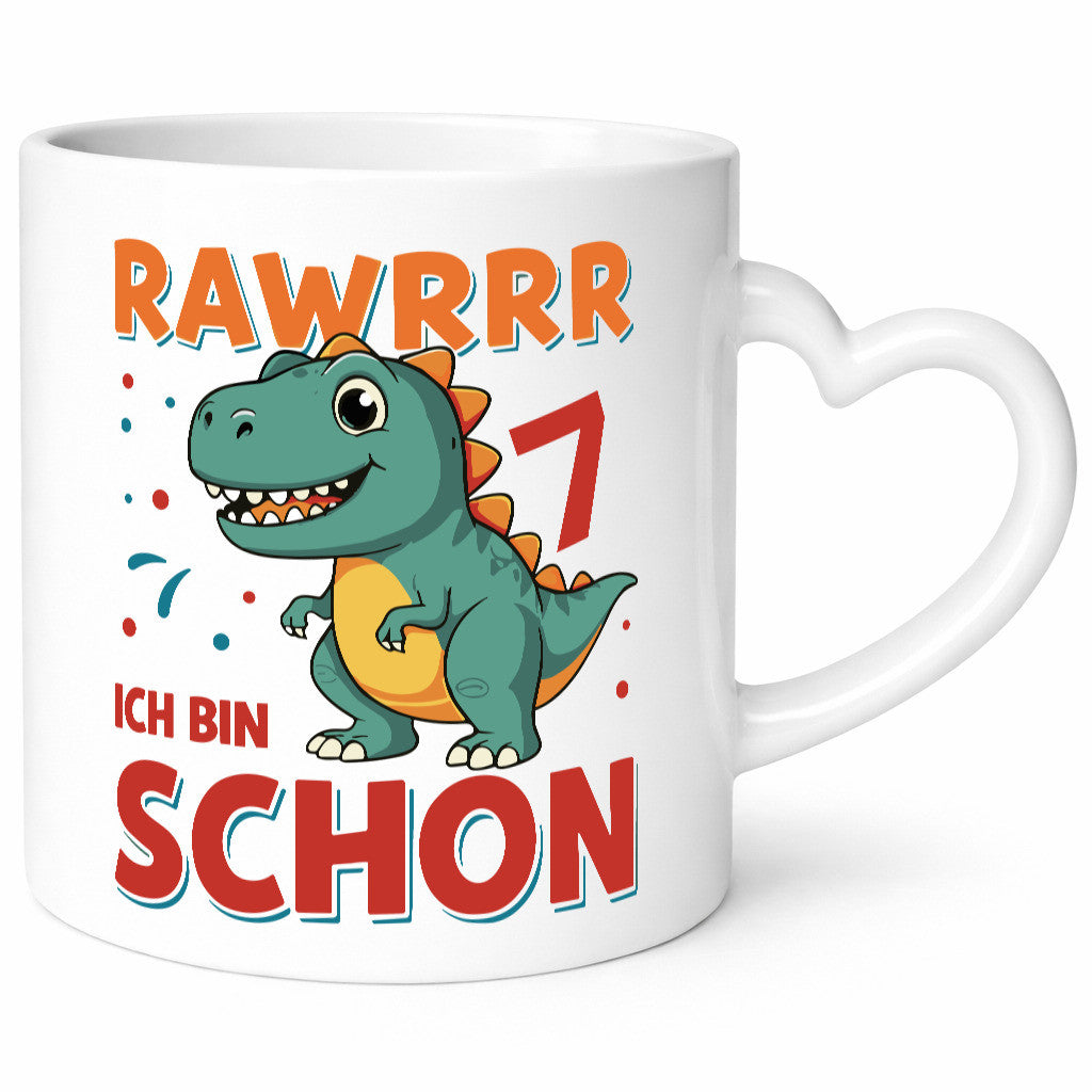 7. Geburtstag | 7 Jahre Raw ich bin schon T-Rex Geschenk Geschenkidee lustiger