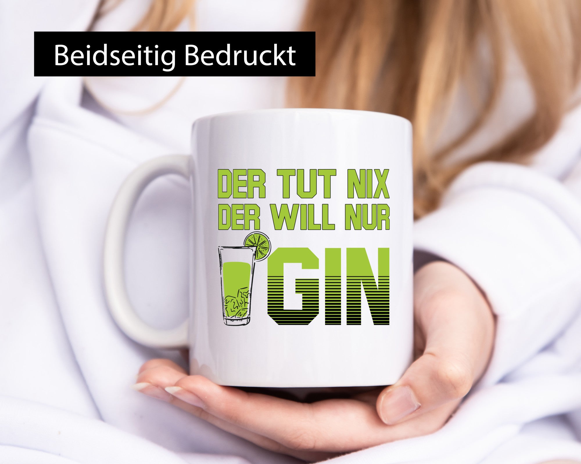 Tut nix, will nur Gin | Glas lustiger Spruch Geschenk Humor Geschenkidee Tasse