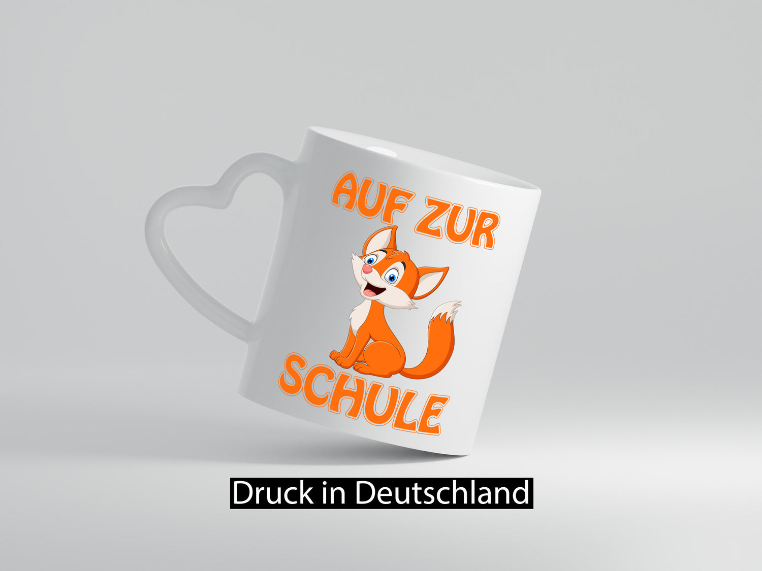 Auf zur Schule | Schulstart Tasse Fuchs Schulkind lustiger Spruch Geschenk