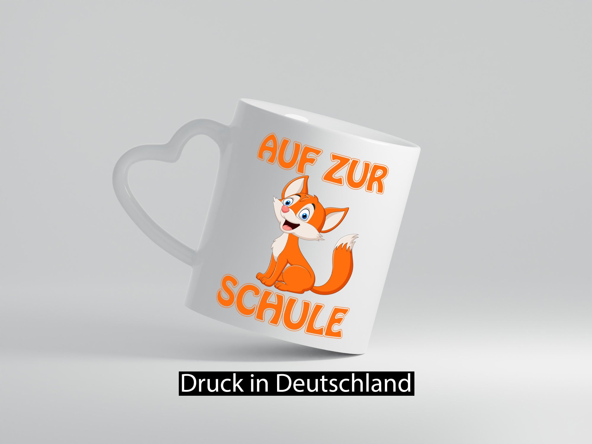 Auf zur Schule | Schulstart Tasse Fuchs Schulkind lustiger Spruch Geschenk