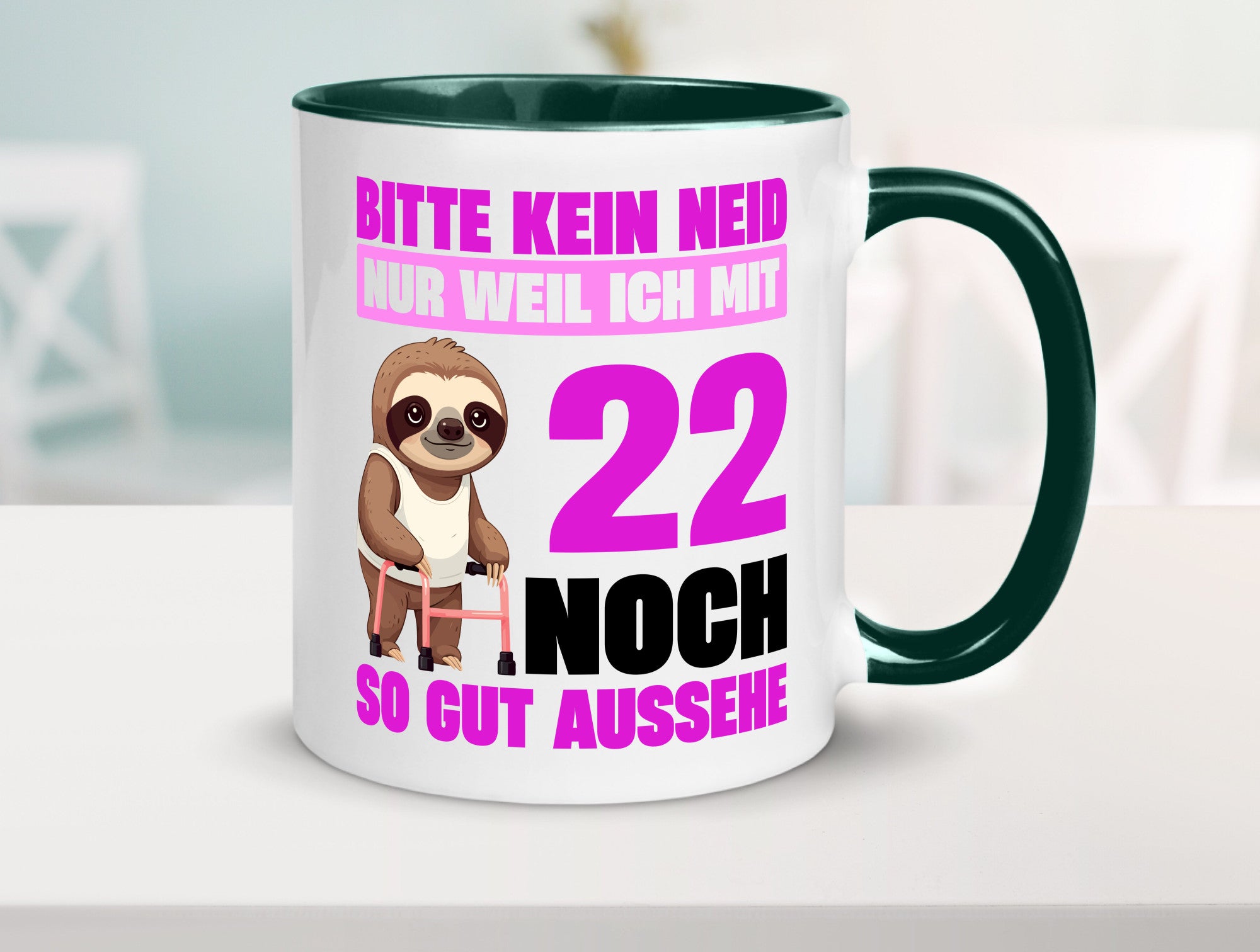 22. Geburtstag | Bitte kein neid Faultier 22 Jahre lustig Geschenkidee Geschenk