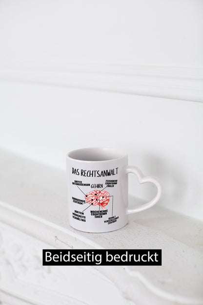 Das Rechtsanwalt Gehirn lustiger Spruch Geschenk Humor Geschenkidee Tasse