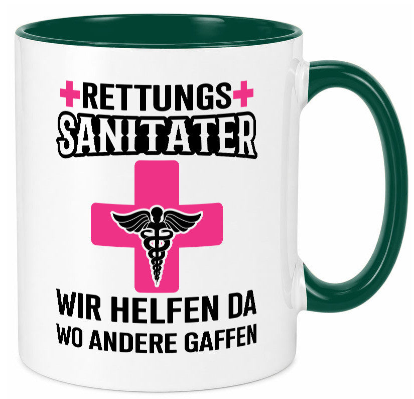 Rettungssanitäter | wir helfen wo andere Gaffen Geschenk Humor Geschenkidee Tasse