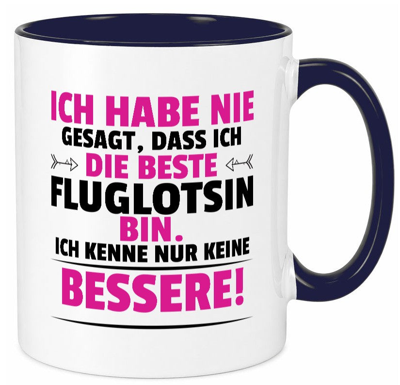 Die Beste Fluglotsin | Flughafen Flugverkehr lustiger Spruch Geschenk Humor Tasse