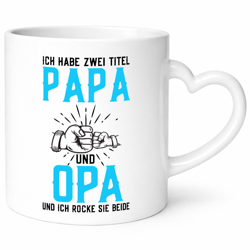 Papa und Opa | zwei Titel Rocke sie Beide Humor Familie Geschenkidee Tasse