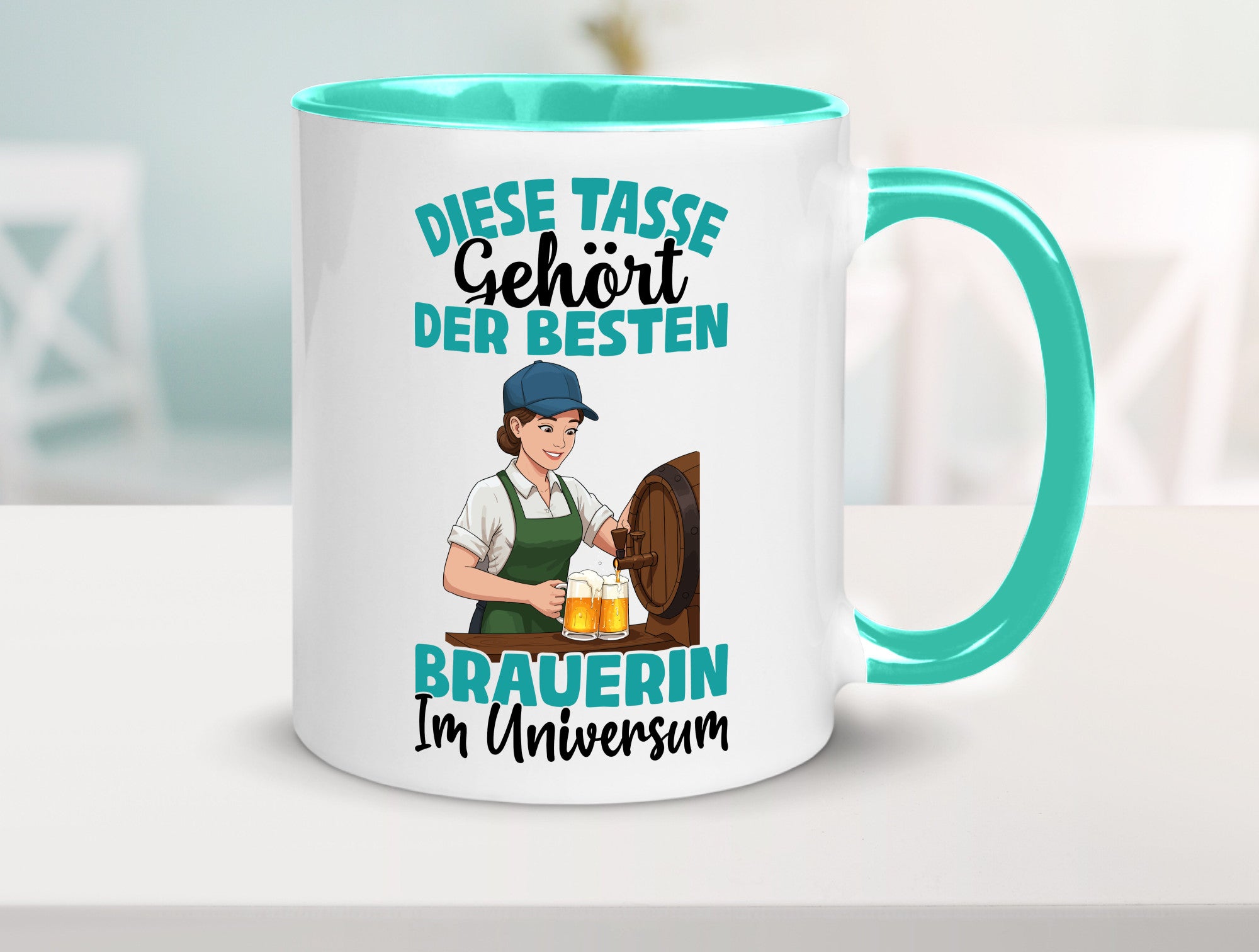 Im Universum: Brauerin | Bier Brauerei lustiger Spruch Geschenk Humor