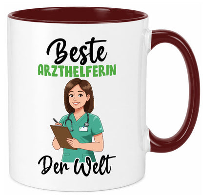 Beste Arzthelferin | Fachangestellte Medizin v2 Geschenkidee Humor Tasse