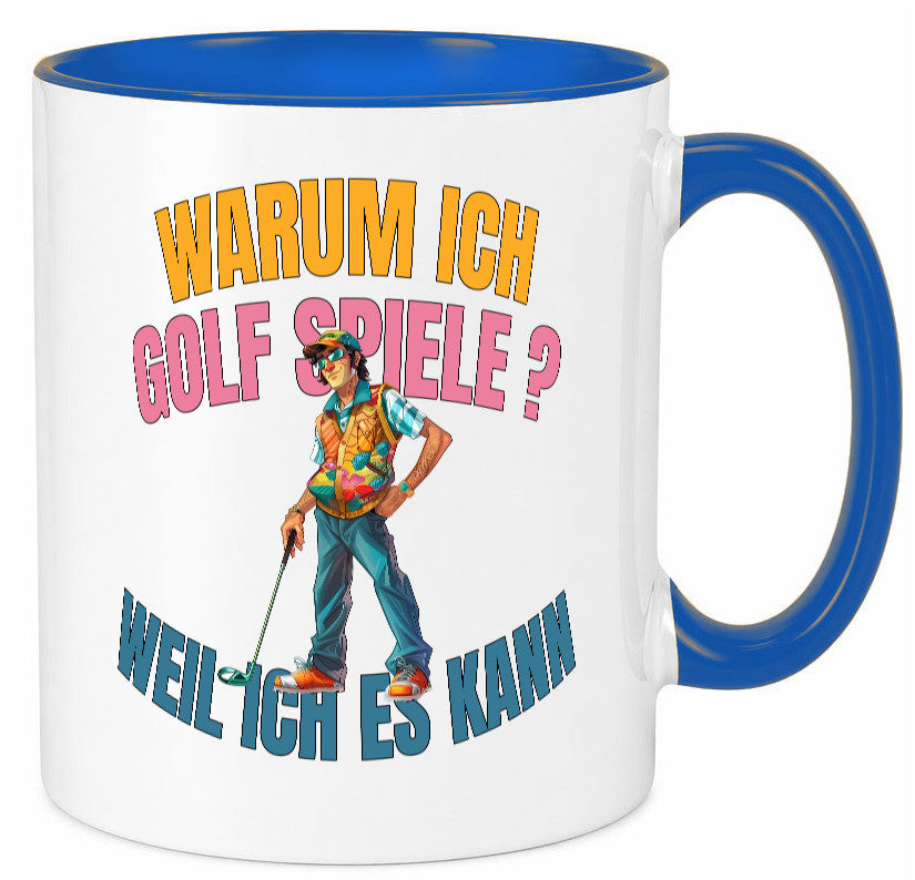 Der Golfspieler, Golfen, Freiheit beim Golfe, lustig Humor Geschenkidee Tasse