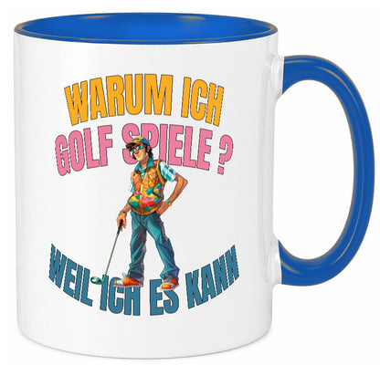 Der Golfspieler, Golfen, Freiheit beim Golfe, lustig Humor Geschenkidee Tasse
