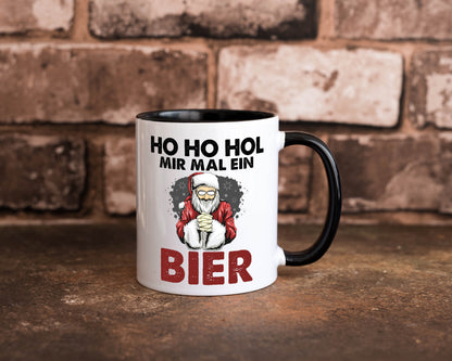 Ho Hol mir mal ein Bier | Weihnachten Geschenkidee Humor Tasse