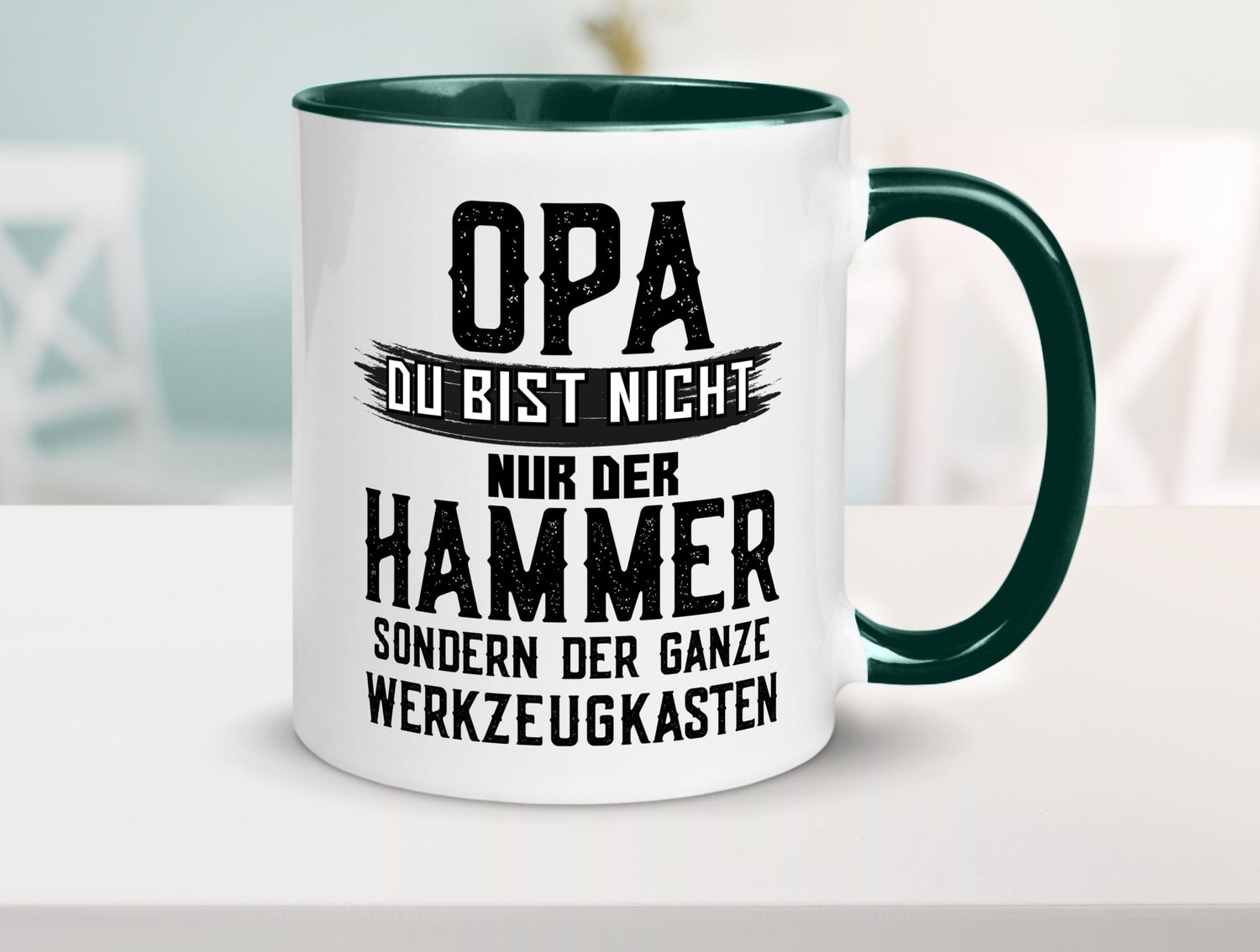 Opa ist der Hammer | Großvater Tasse Werkzeugkasten lustig Familie Geschenkidee