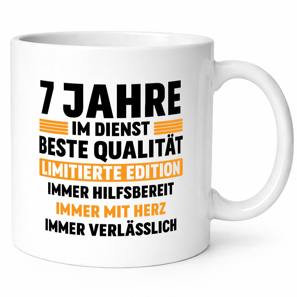 7 Jahre im Dienst | Jubiläum Arbeit v2 lustiger Spruch Geschenk Kollegen Büro
