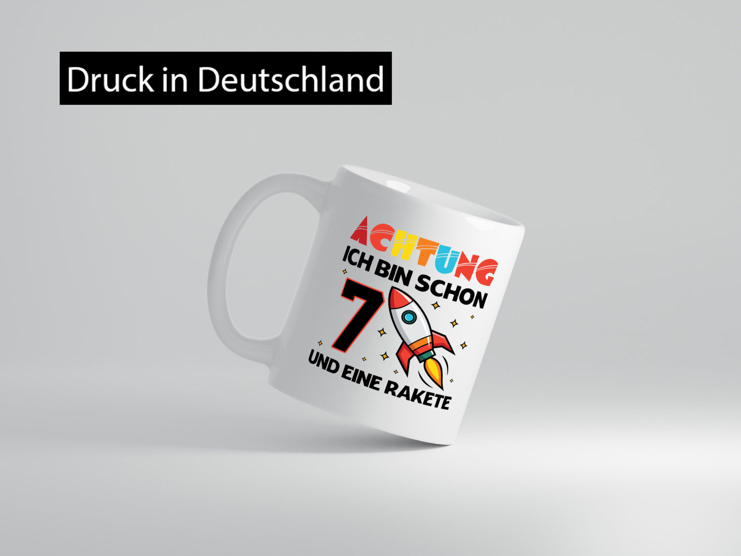7. Geburtstag | Rakete Weltraum 7 Jahre Galaxy Geschenkidee Humor Tasse