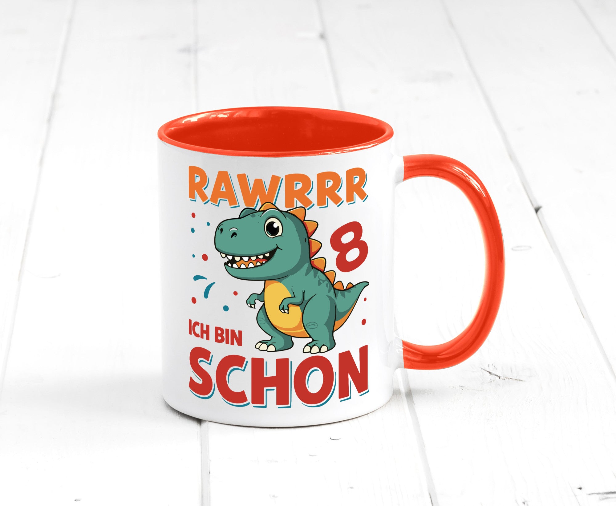 8. Geburtstag | 8 Jahre Raw ich bin schon T-Rex Geschenk Geschenkidee lustiger