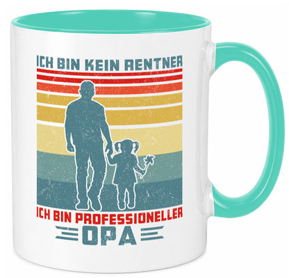 Kein Rentner bin Profesioneller Opa | Groß vater lustig Familie Geschenkidee Tasse