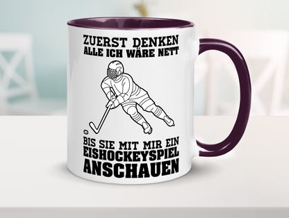 Eishockeyspiel | Eishockeyfan Tasse Eishockeyspieler Humor Geschenkidee