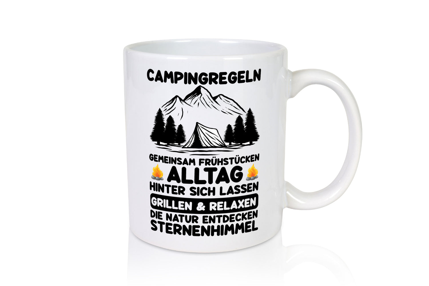 Campingregeln | Camping Grillen Relaxen Lagerfeuer Humor Geschenkidee Tasse