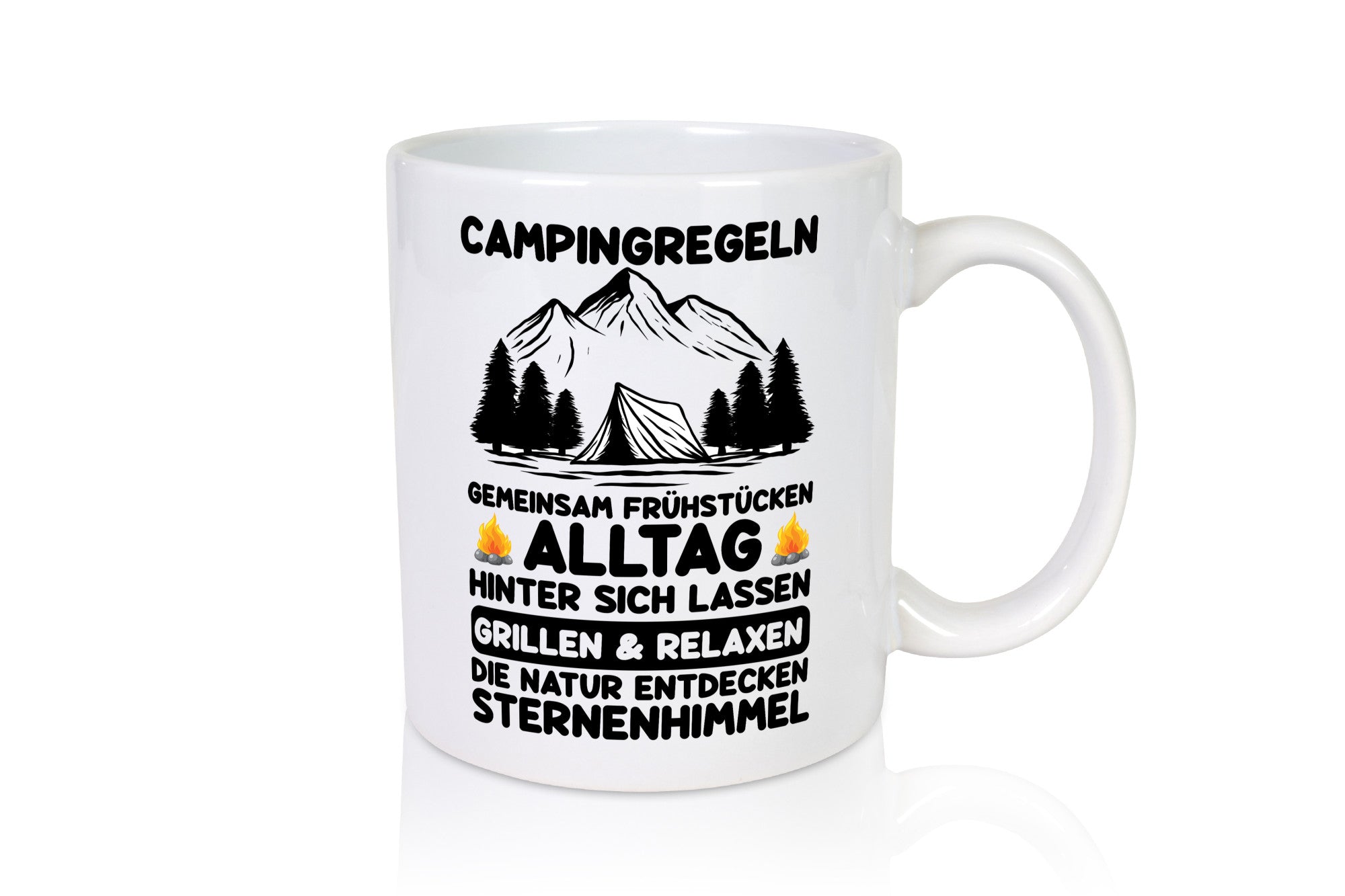 Campingregeln | Camping Grillen Relaxen Lagerfeuer Humor Geschenkidee Tasse