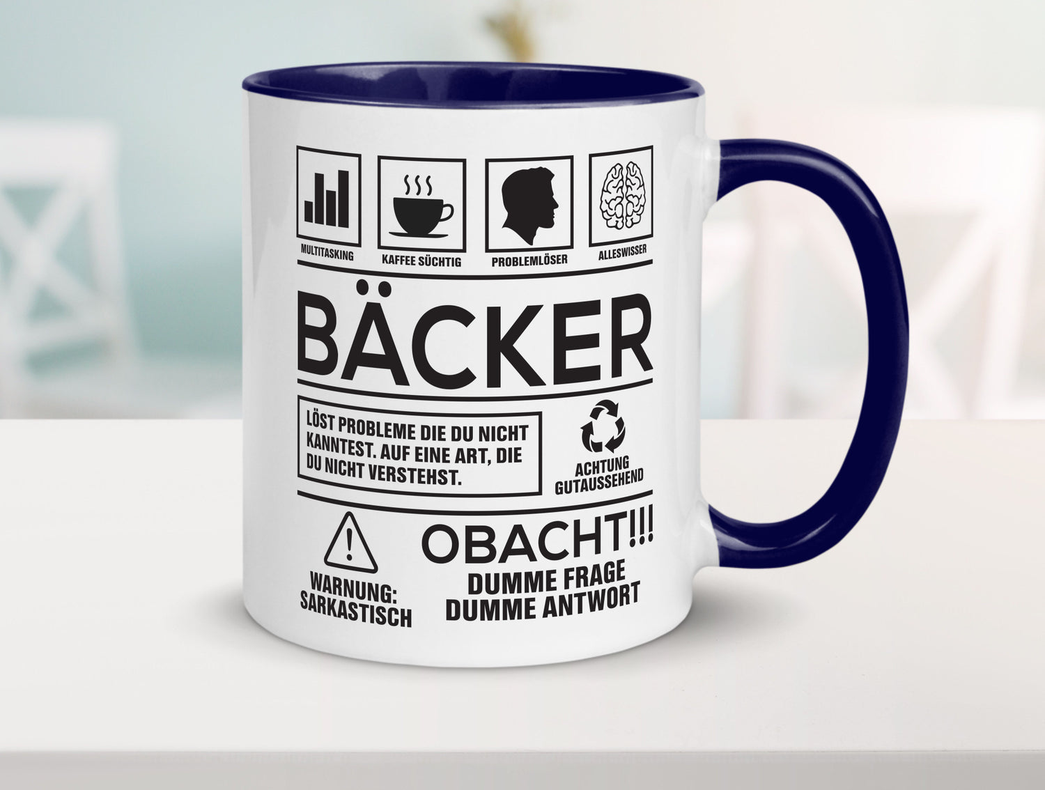 Achtung Probleme Bäcker | Bäckerei Backen Konditor Geschenk Humor Geschenkidee